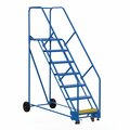 Vestil 100 H Steel Warehouse Ladder, 50 deg Grip, 7 Step, 21", 7 in Steps LAD-7-21-G-EZ